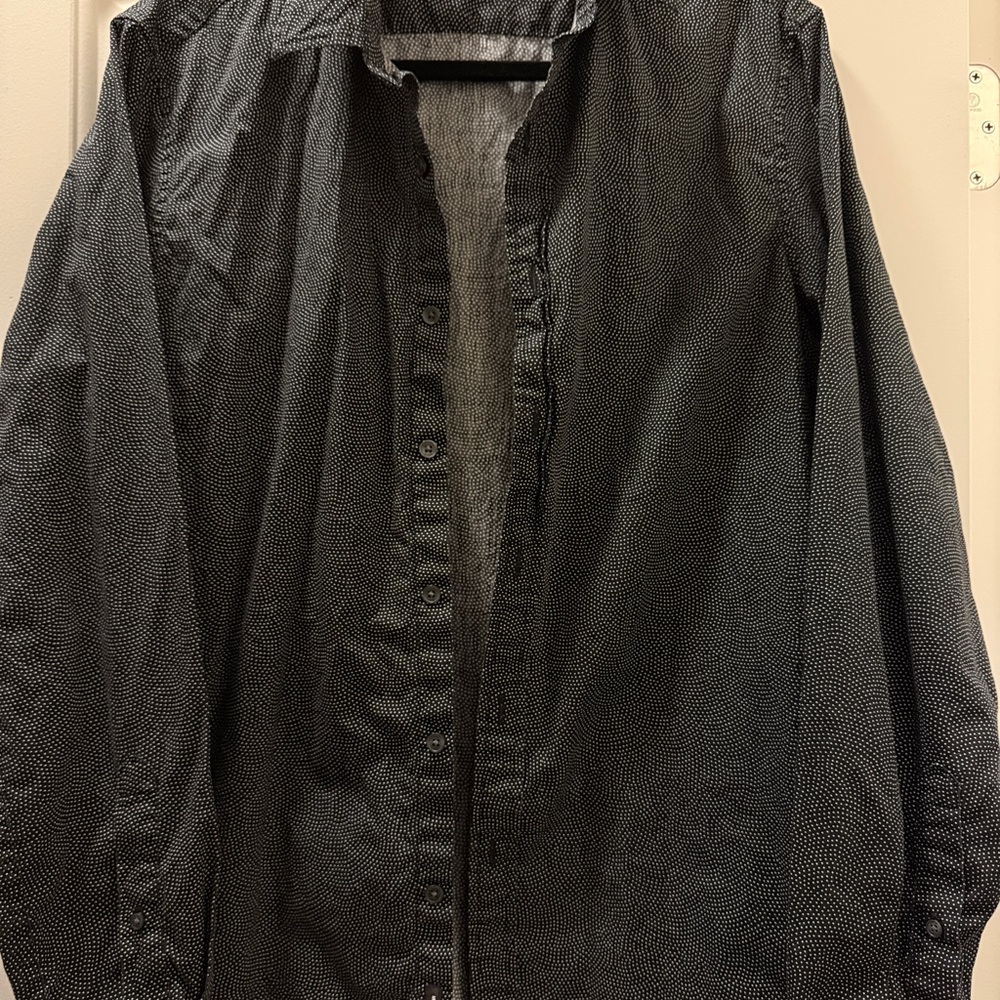Michael Kors Men's Black Textured Dress Shirt